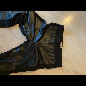 Buffalo leather front leggings